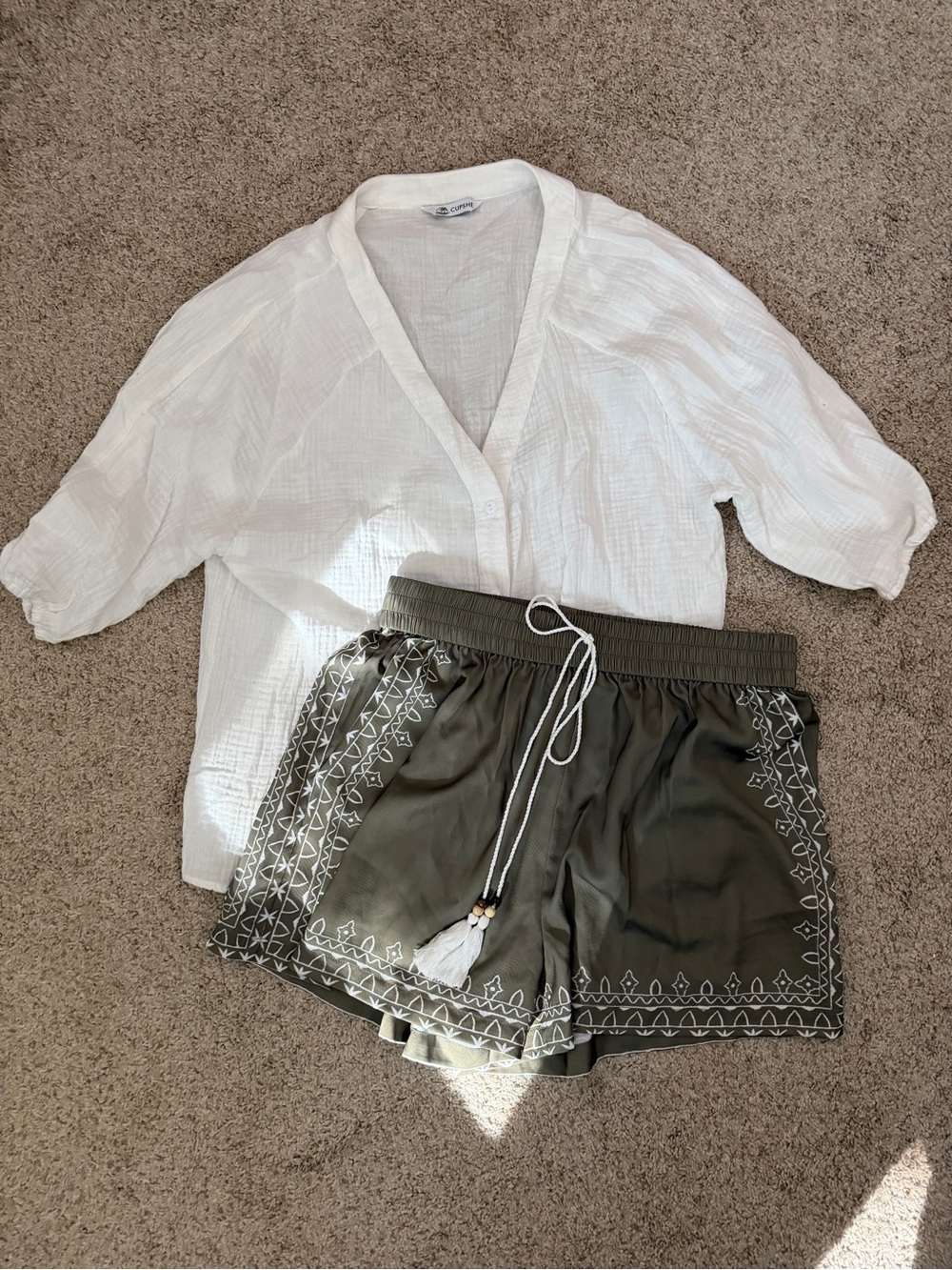 Cupshe shorts and top NWOT